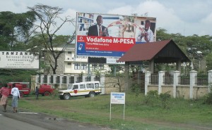 Advertising the M-PESA service in Tanzania