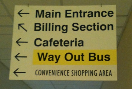 Main Entrance; Billing Section; Cafeteria; Way Out Bus